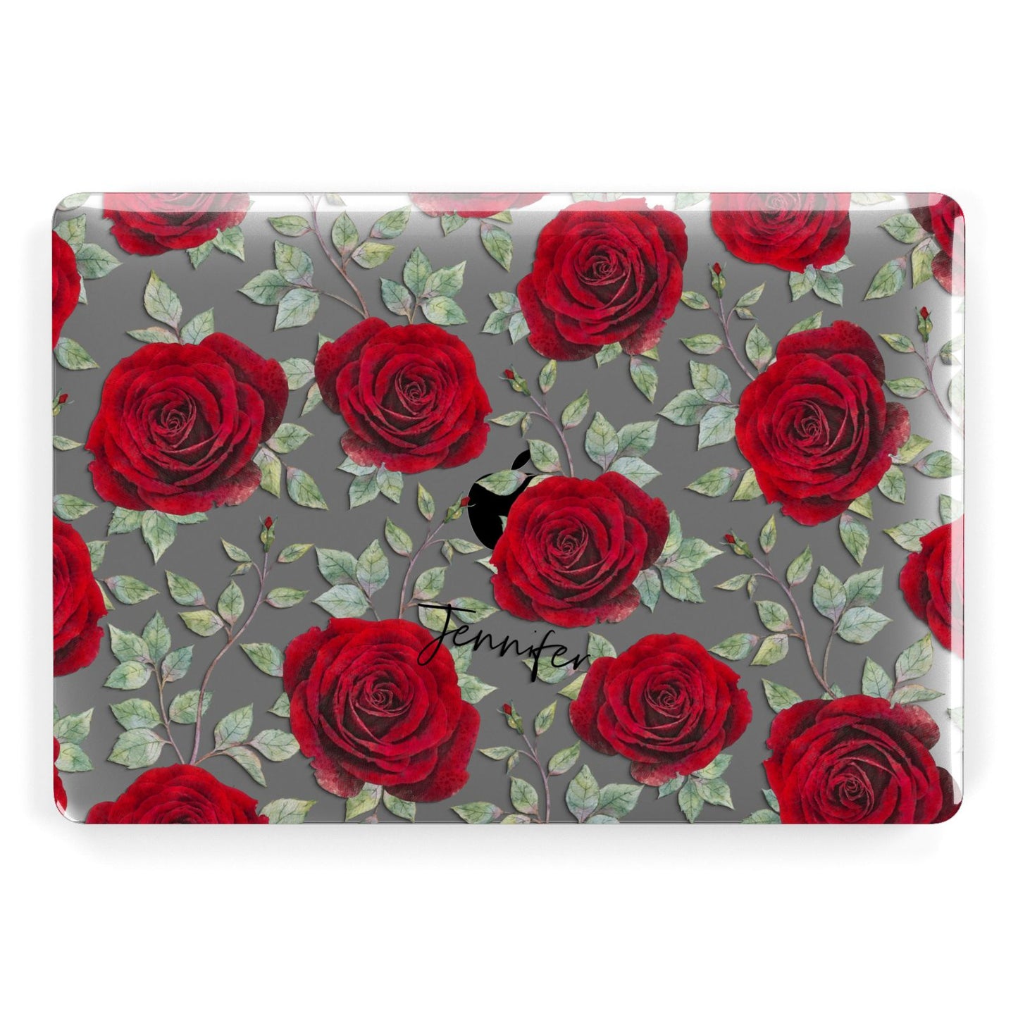 Personalised Red Roses Apple MacBook Case