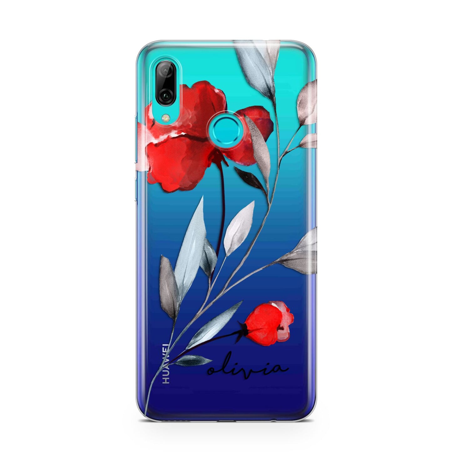 Personalised Red Roses Floral Name Huawei P Smart 2019 Case