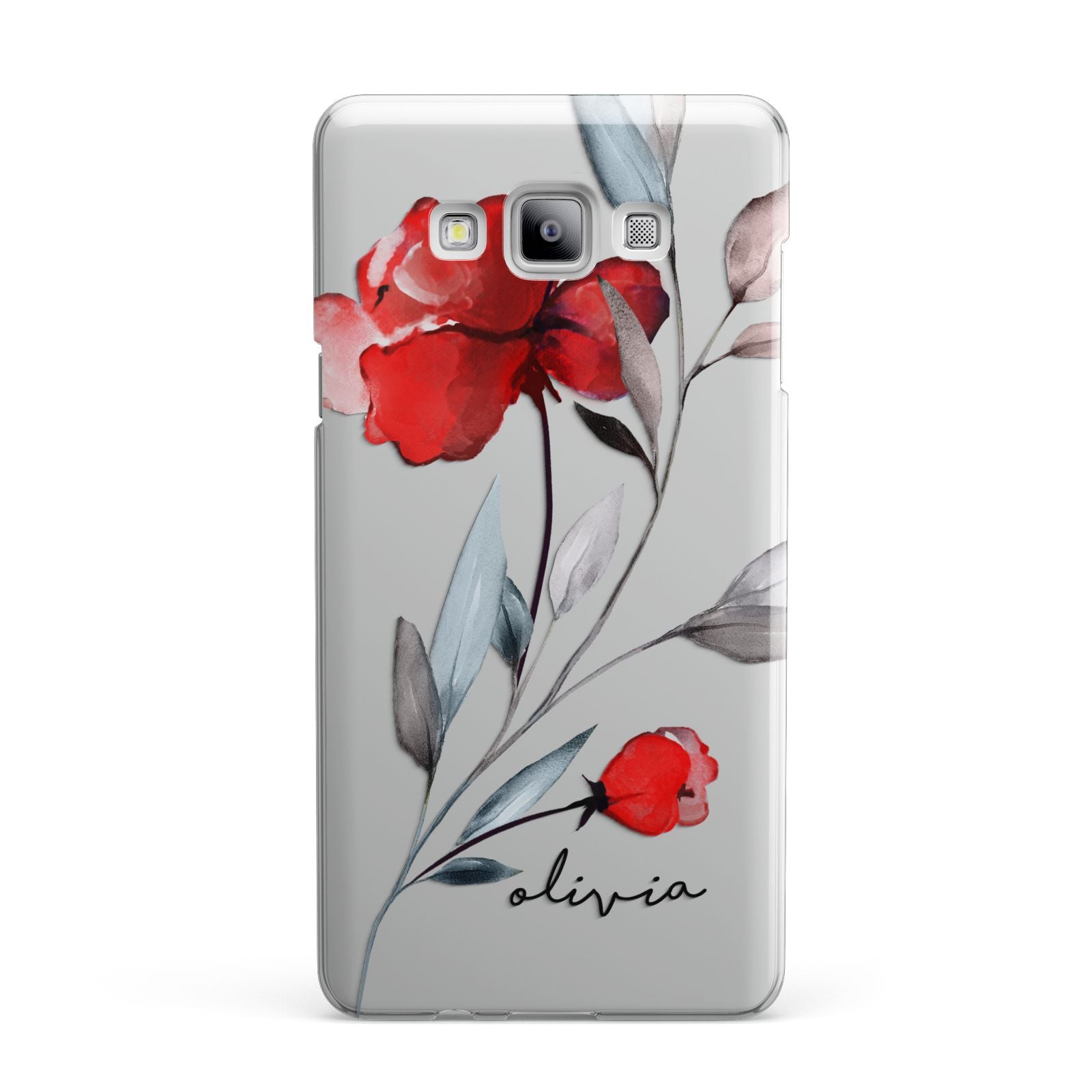 Personalised Red Roses Floral Name Samsung Galaxy A7 2015 Case