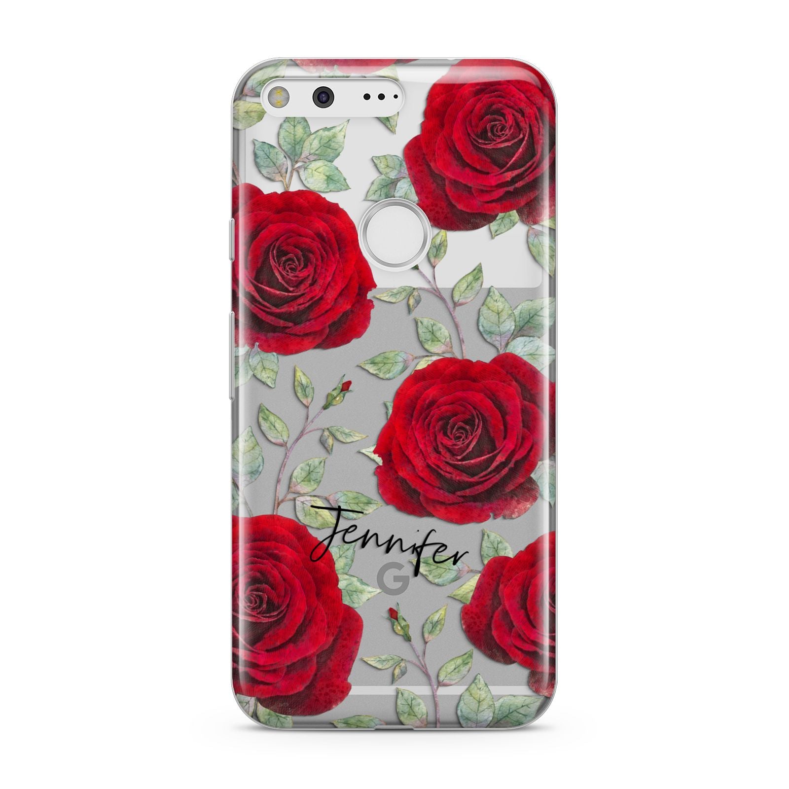 Personalised Red Roses Google Pixel Case