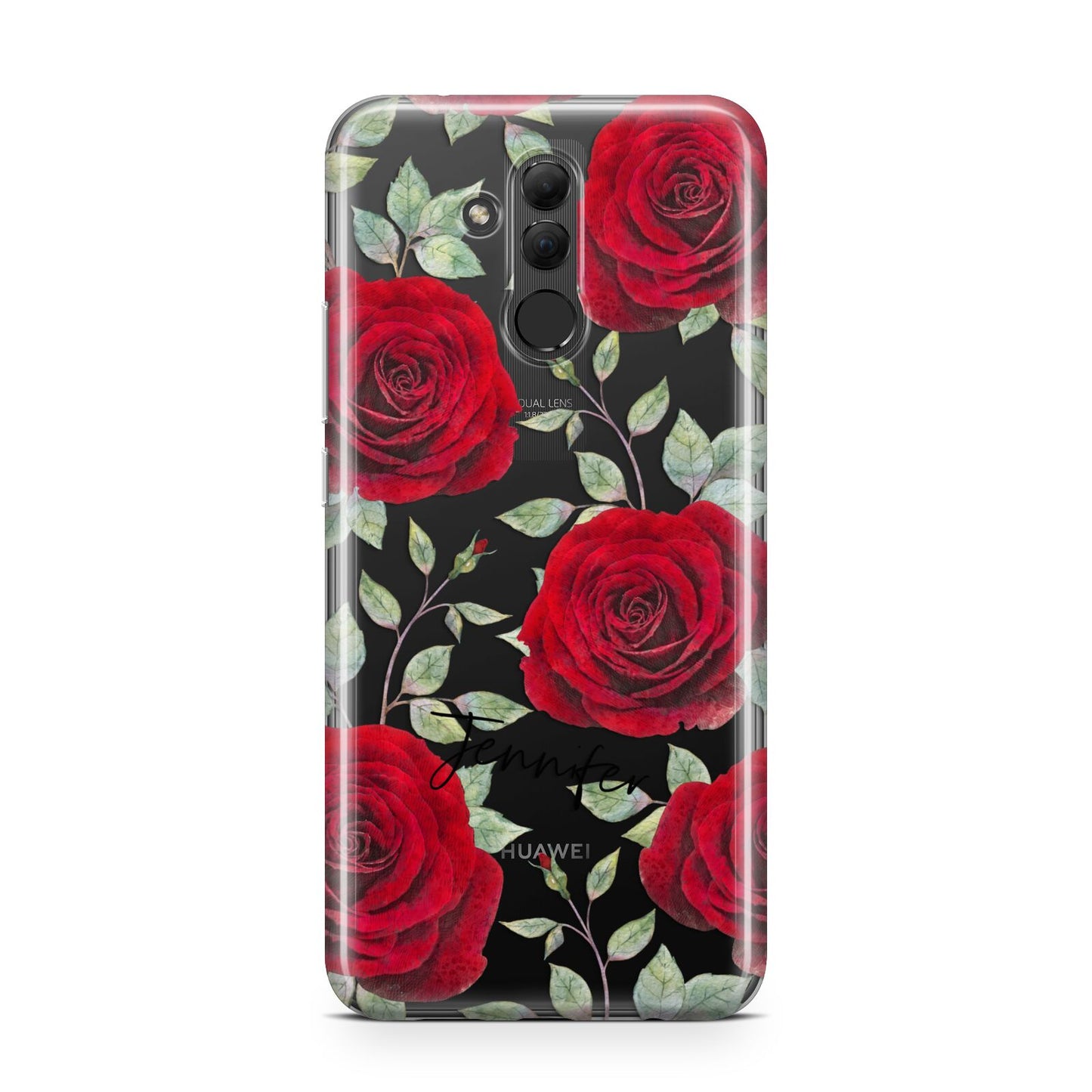 Personalised Red Roses Huawei Mate 20 Lite