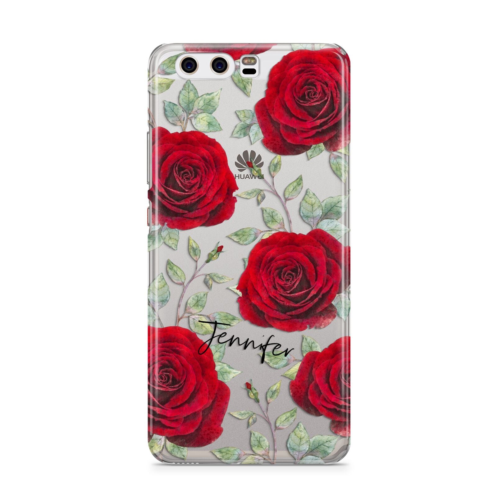 Personalised Red Roses Huawei P10 Phone Case