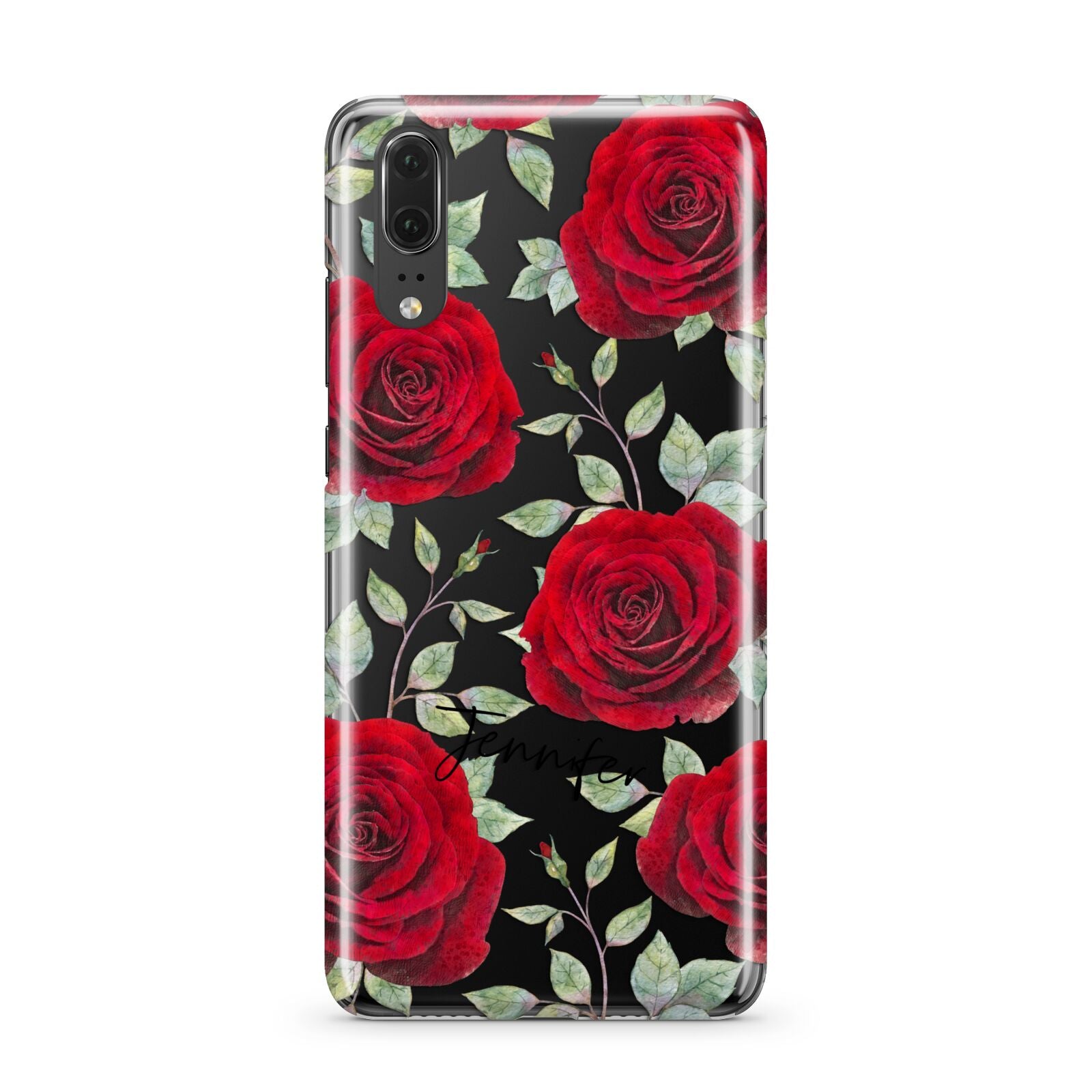 Personalised Red Roses Huawei P20 Phone Case