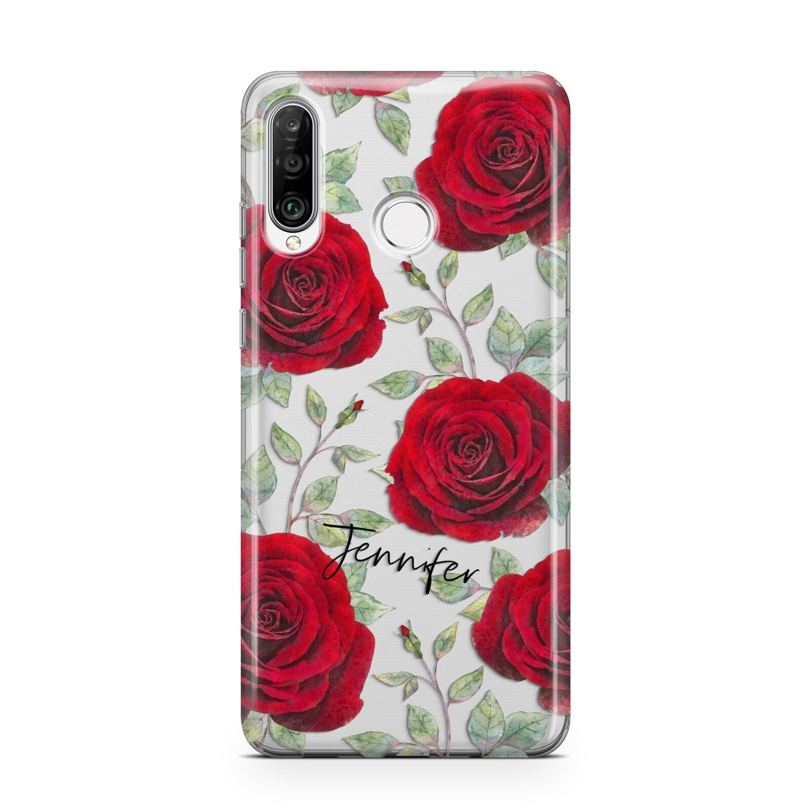 Personalised Red Roses Huawei P30 Lite Phone Case