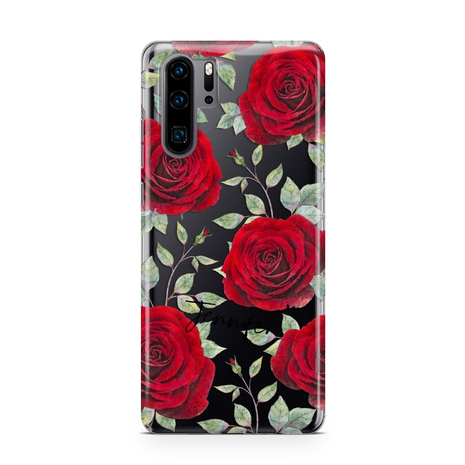 Personalised Red Roses Huawei P30 Pro Phone Case