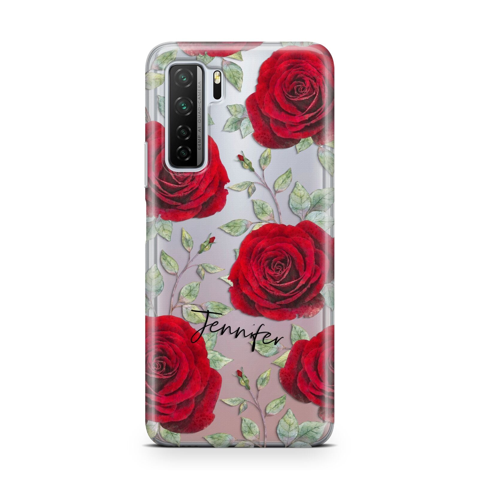 Personalised Red Roses Huawei P40 Lite 5G Phone Case