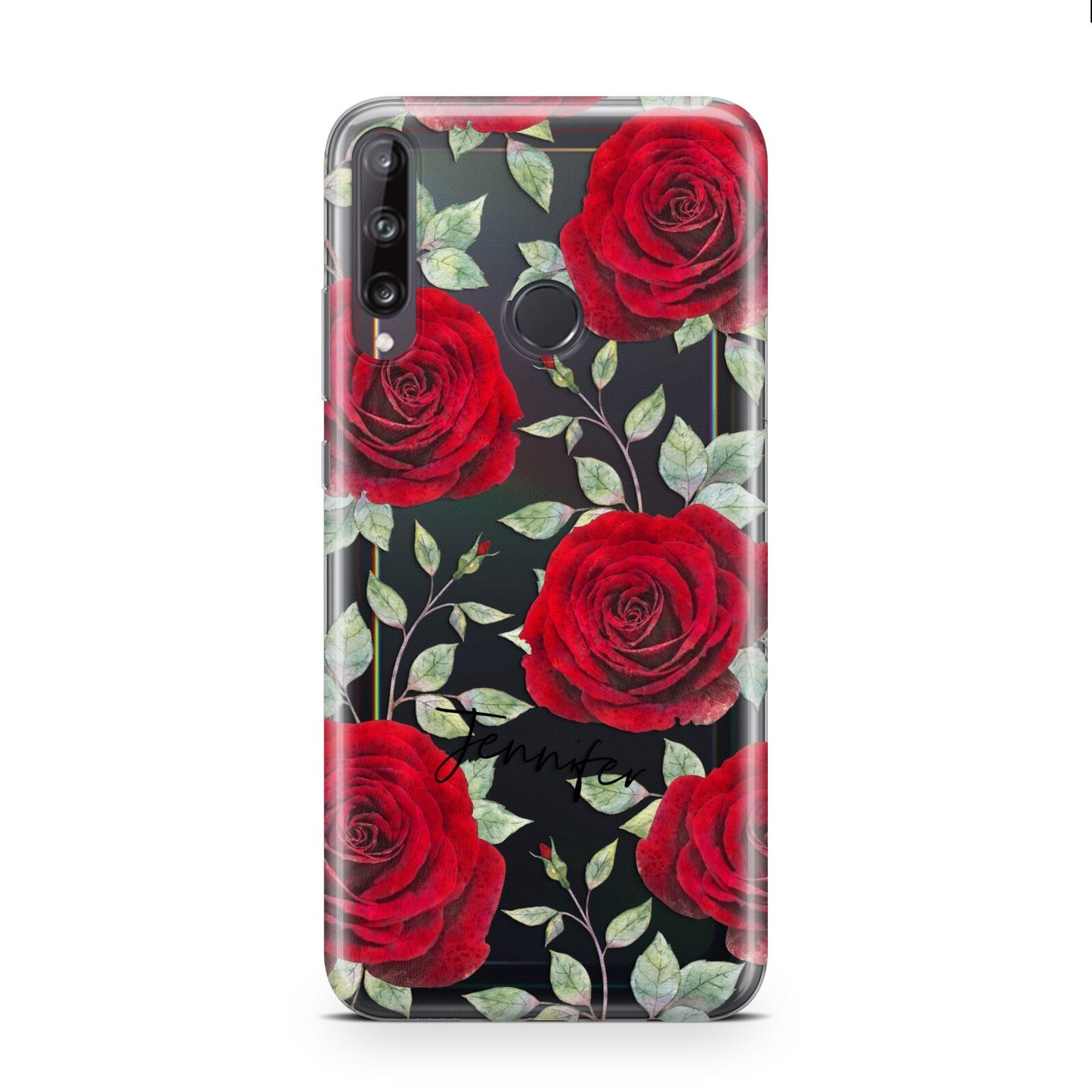 Personalised Red Roses Huawei P40 Lite E Phone Case