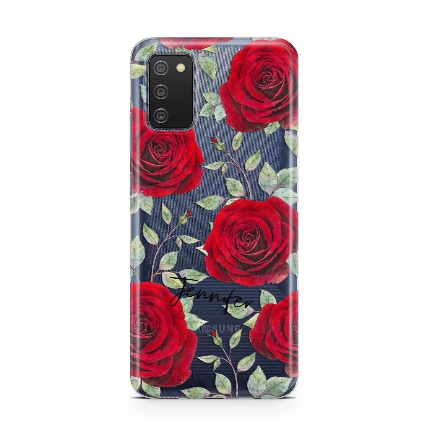 Personalised Red Roses Samsung A02s Case