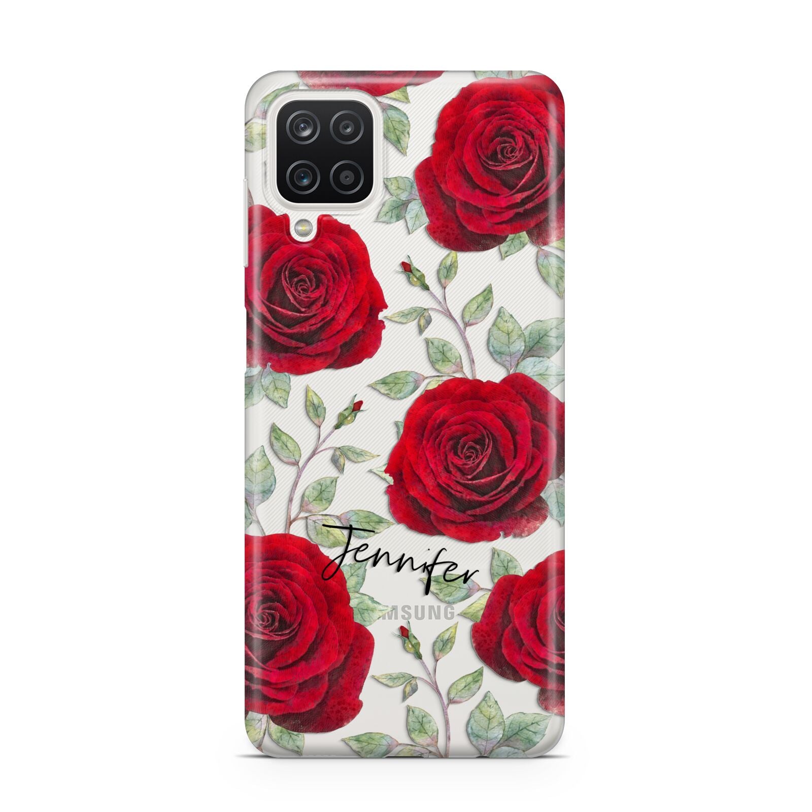 Personalised Red Roses Samsung A12 Case