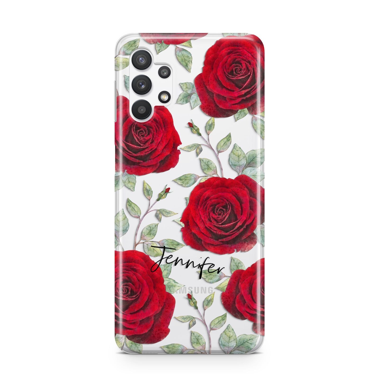 Personalised Red Roses Samsung A32 5G Case