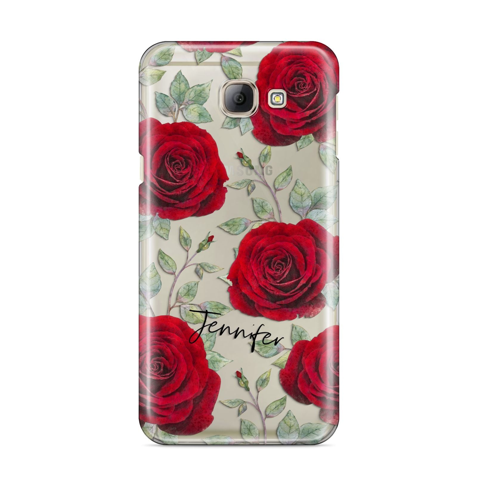 Personalised Red Roses Samsung Galaxy A8 2016 Case