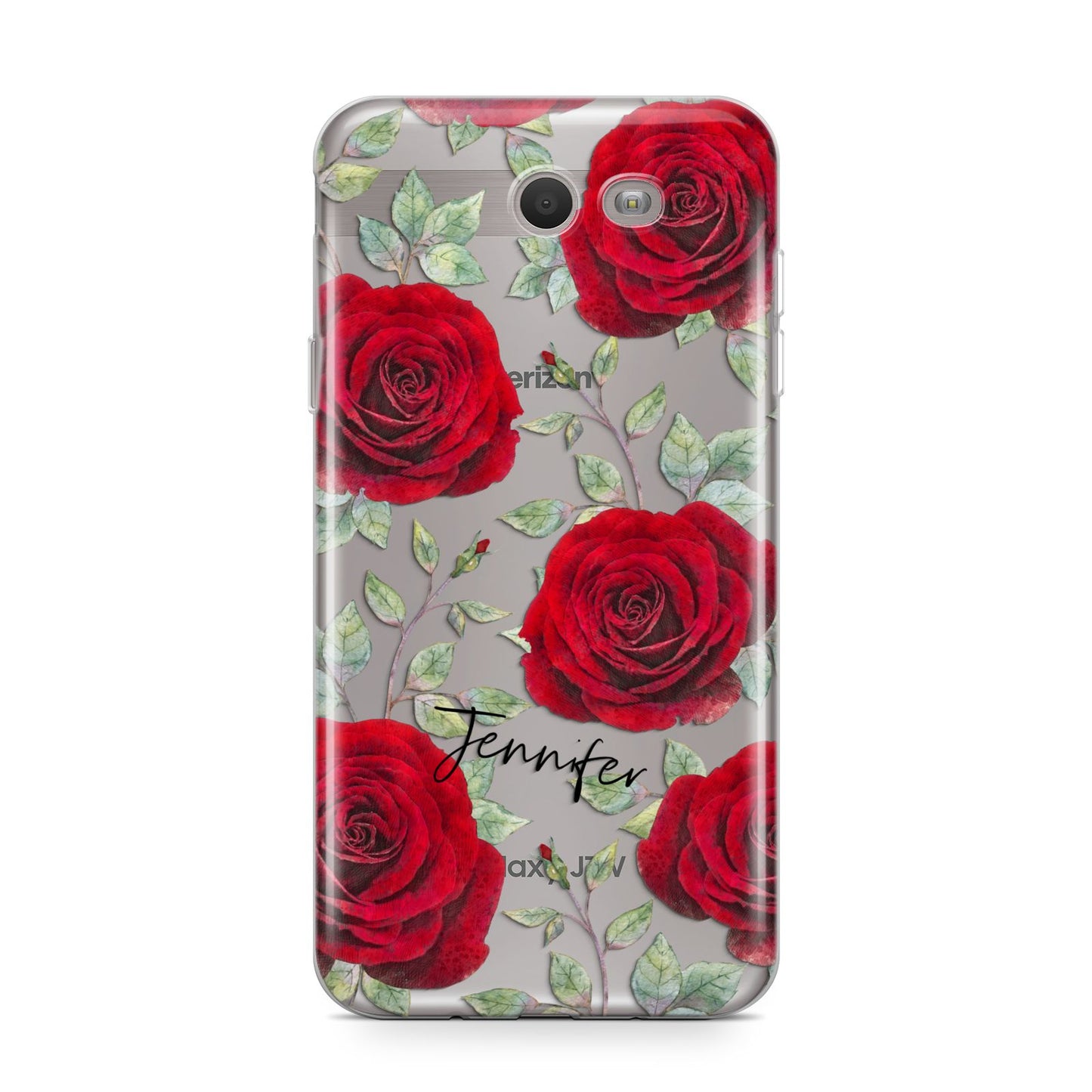 Personalised Red Roses Samsung Galaxy J7 2017 Case