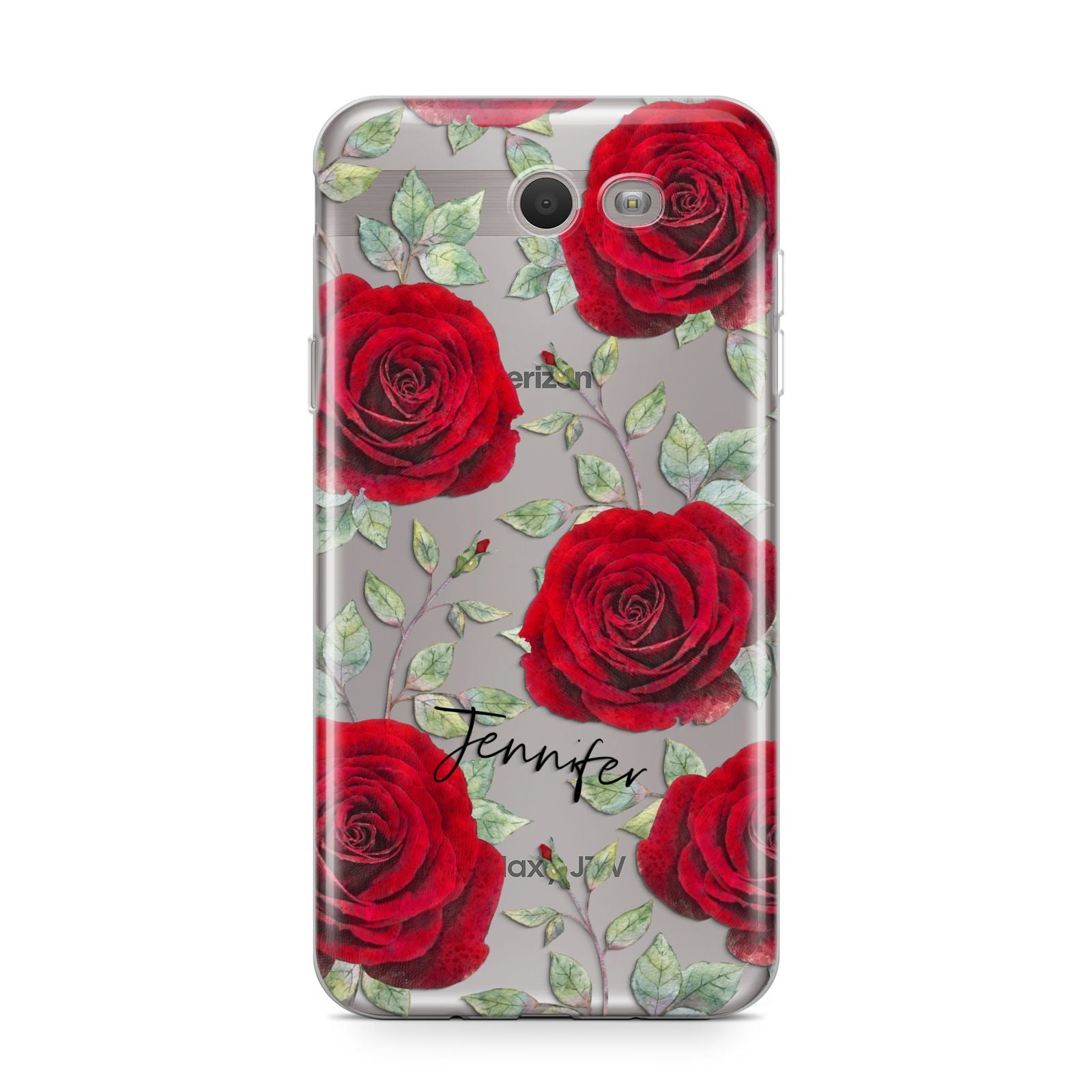 Personalised Red Roses Samsung Galaxy J7 2017 Case