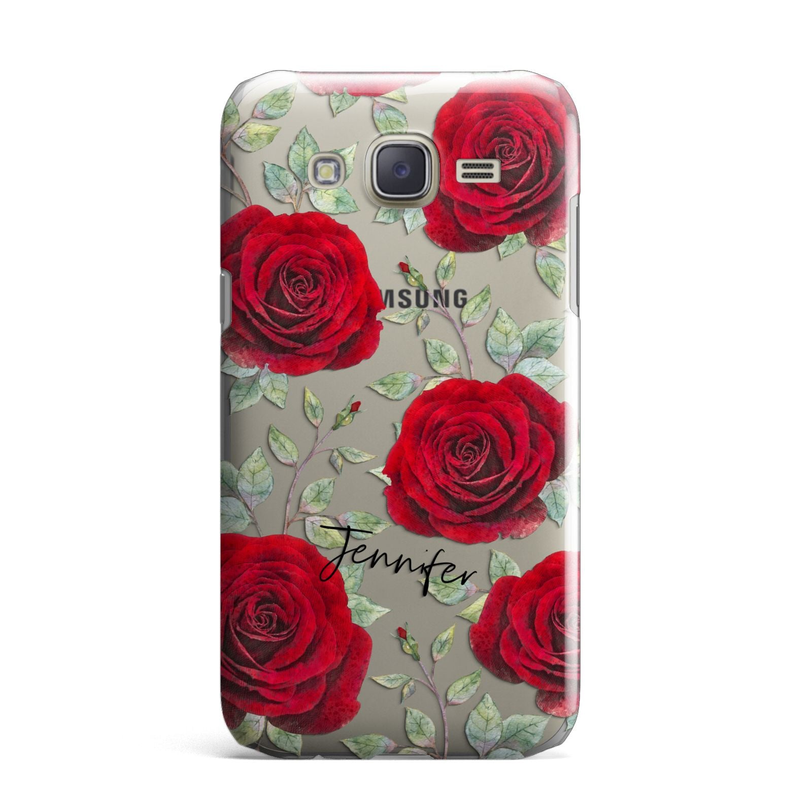 Personalised Red Roses Samsung Galaxy J7 Case