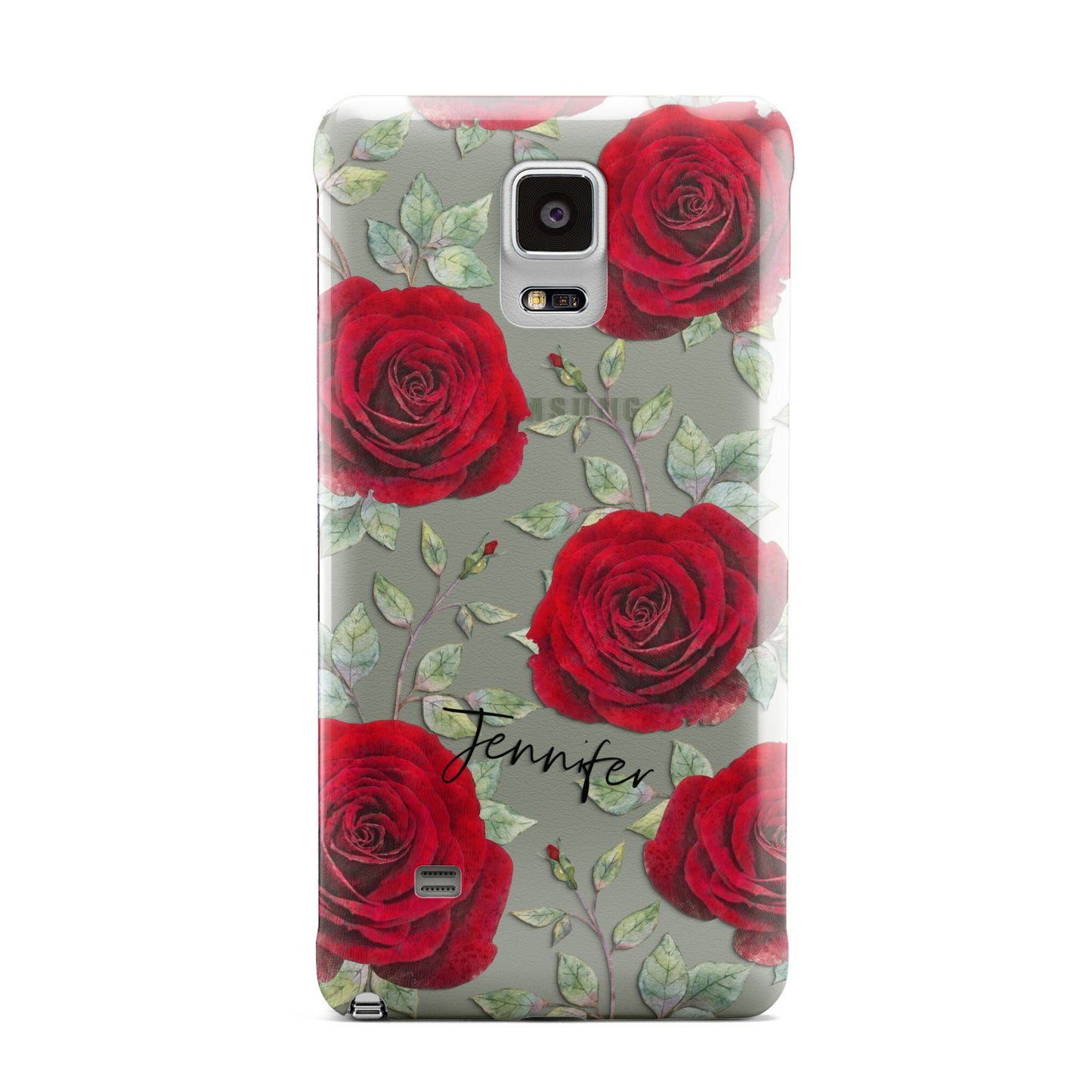 Personalised Red Roses Samsung Galaxy Note 4 Case