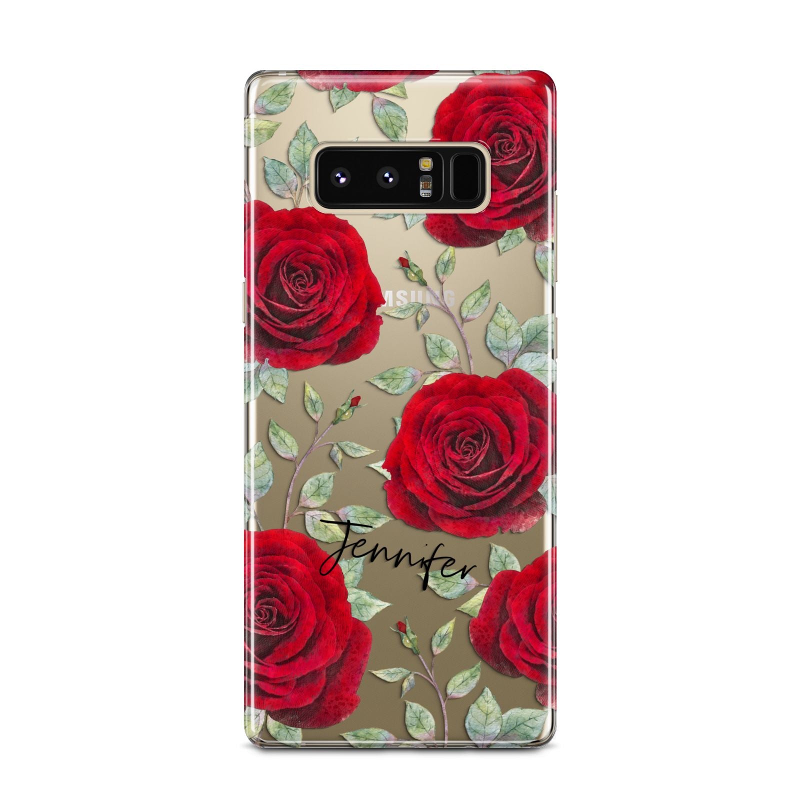 Personalised Red Roses Samsung Galaxy Note 8 Case