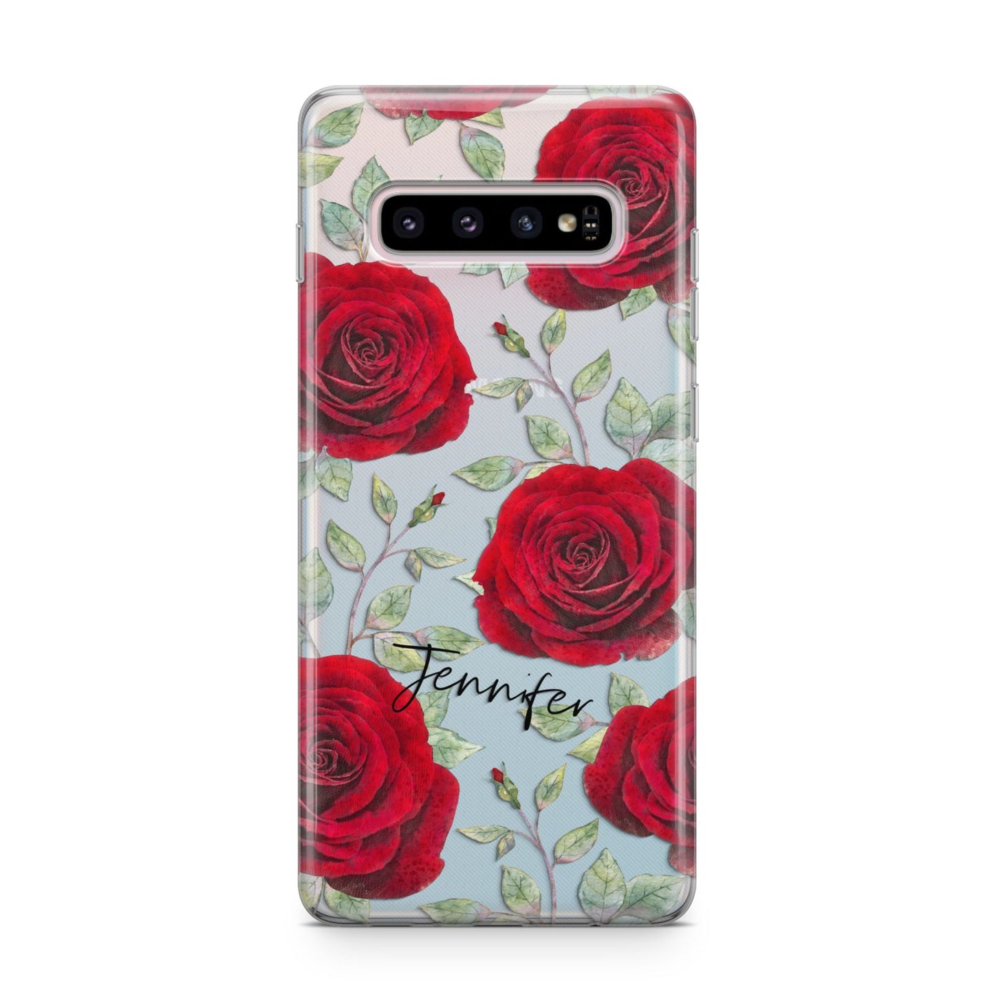 Personalised Red Roses Samsung Galaxy S10 Plus Case