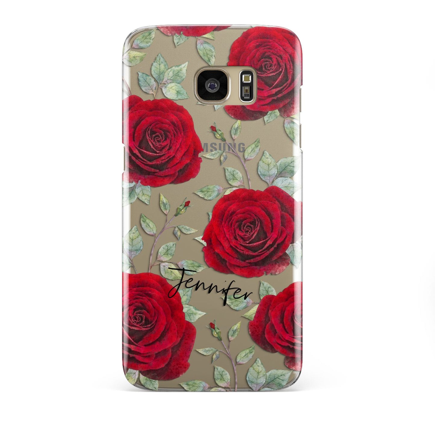 Personalised Red Roses Samsung Galaxy S7 Edge Case