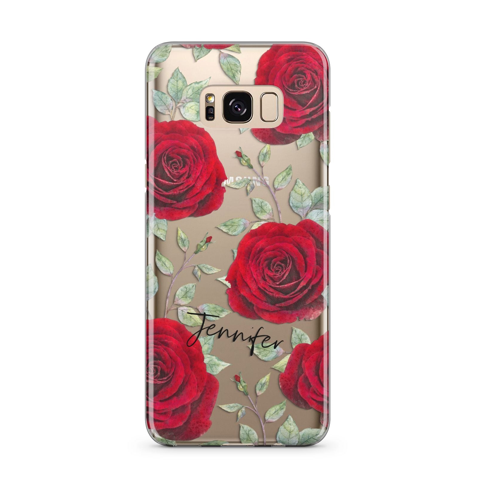 Personalised Red Roses Samsung Galaxy S8 Plus Case