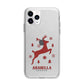 Personalised Reindeer Apple iPhone 11 Pro Max in Silver with Bumper Case
