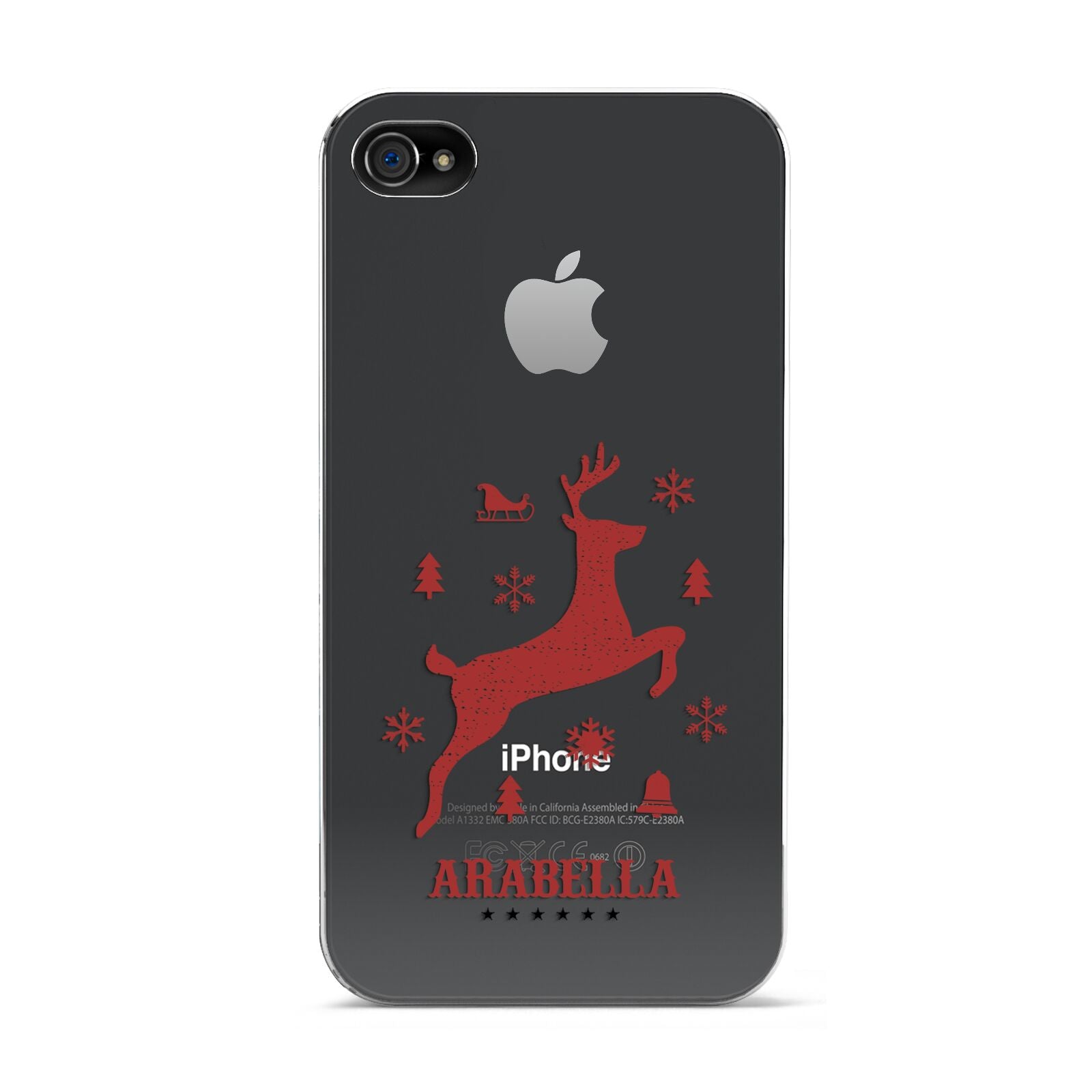 Personalised Reindeer Apple iPhone 4s Case