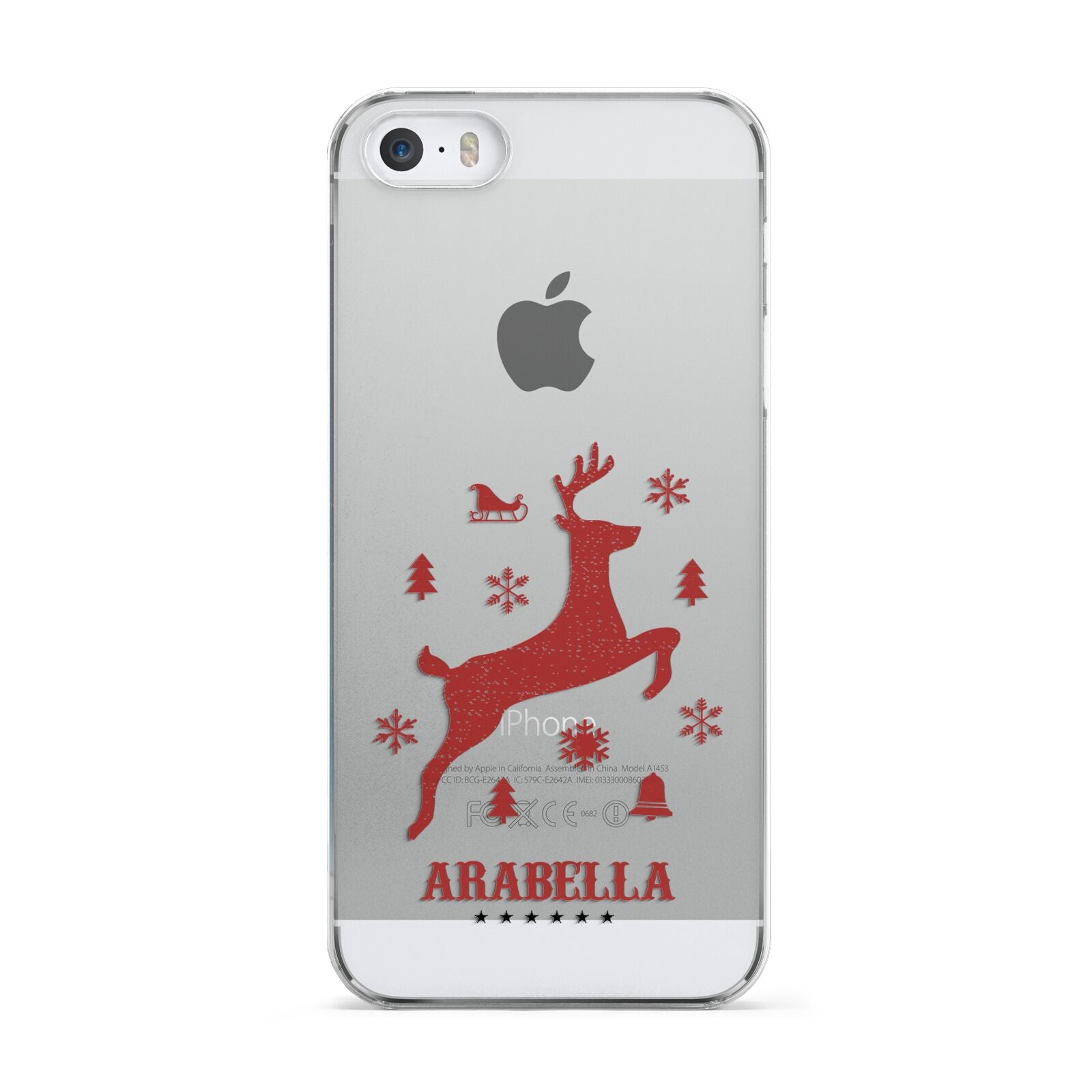 Personalised Reindeer Apple iPhone 5 Case