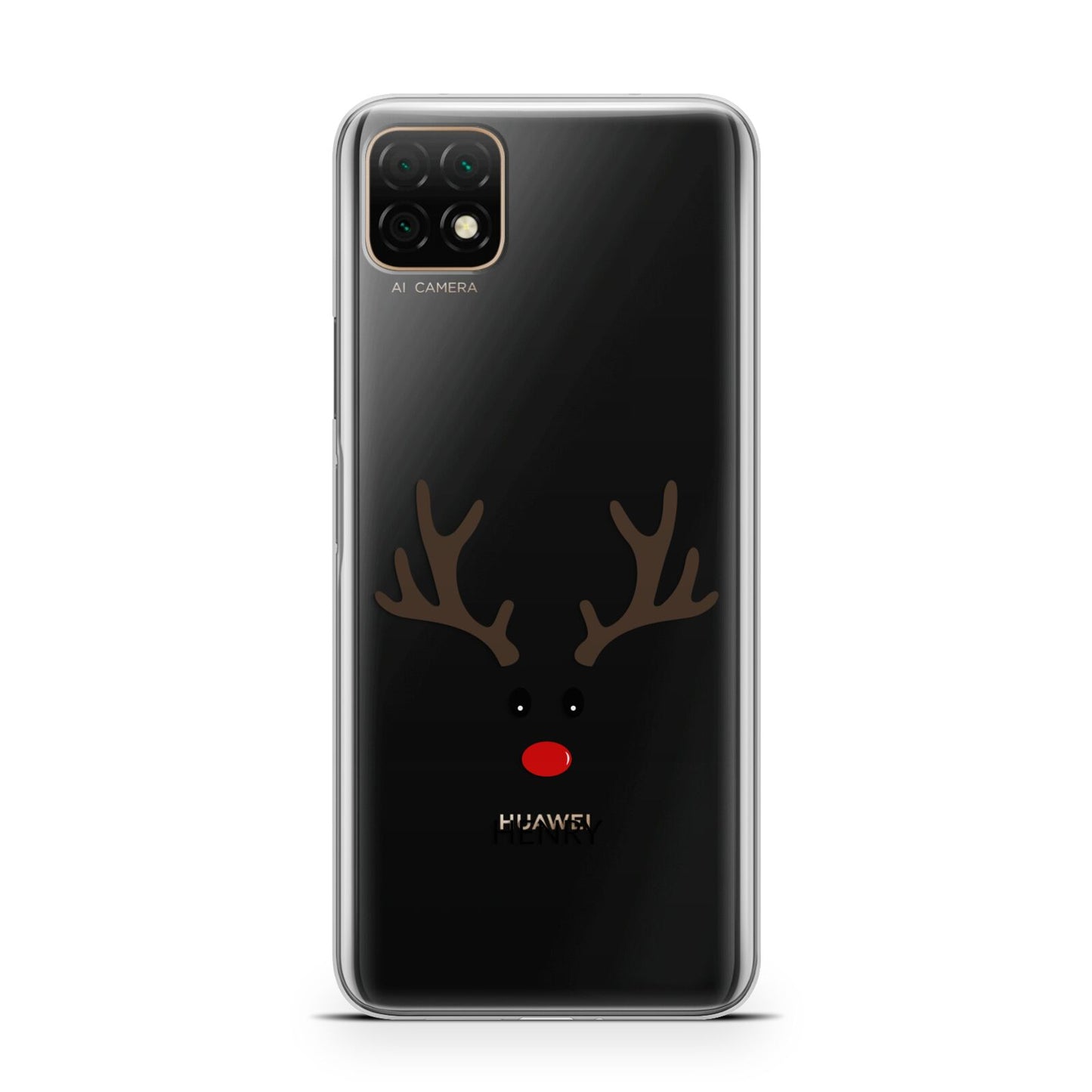 Personalised Reindeer Face Huawei Enjoy 20 Phone Case