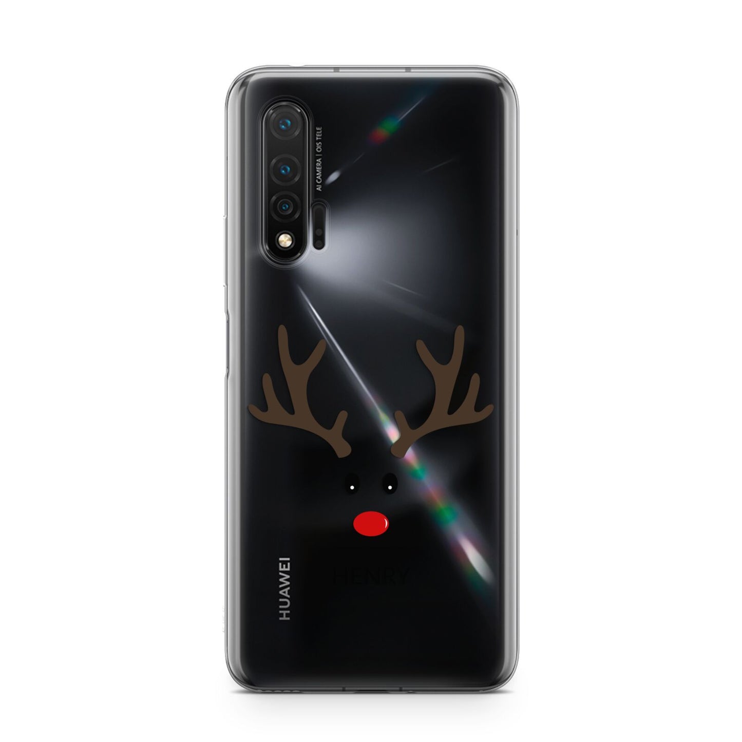 Personalised Reindeer Face Huawei Nova 6 Phone Case