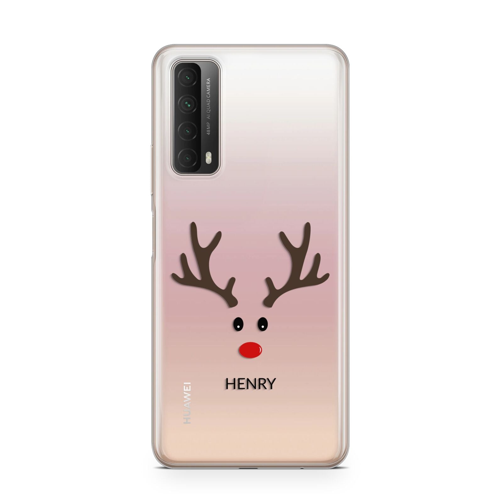 Personalised Reindeer Face Huawei P Smart 2021