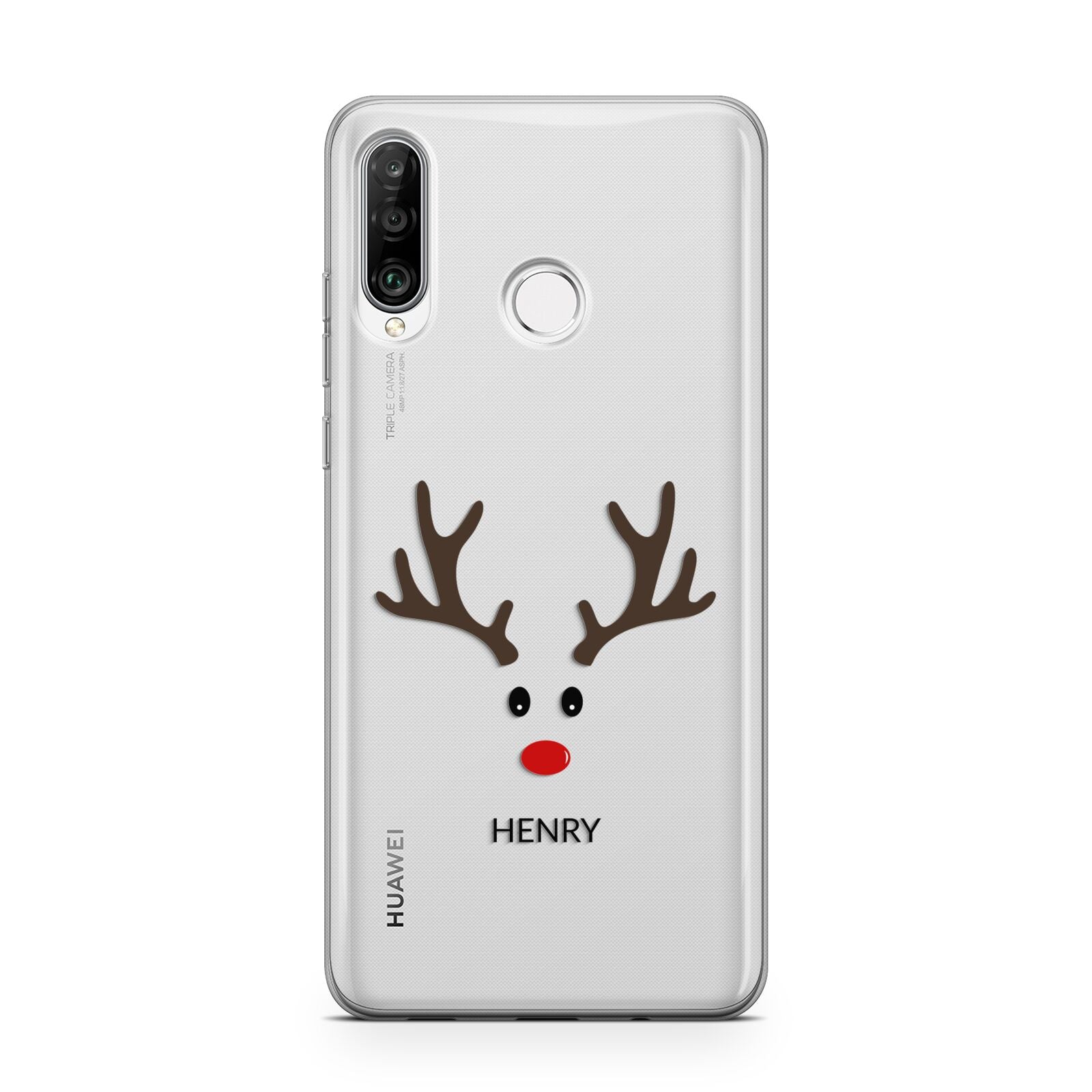 Personalised Reindeer Face Huawei P30 Lite Phone Case