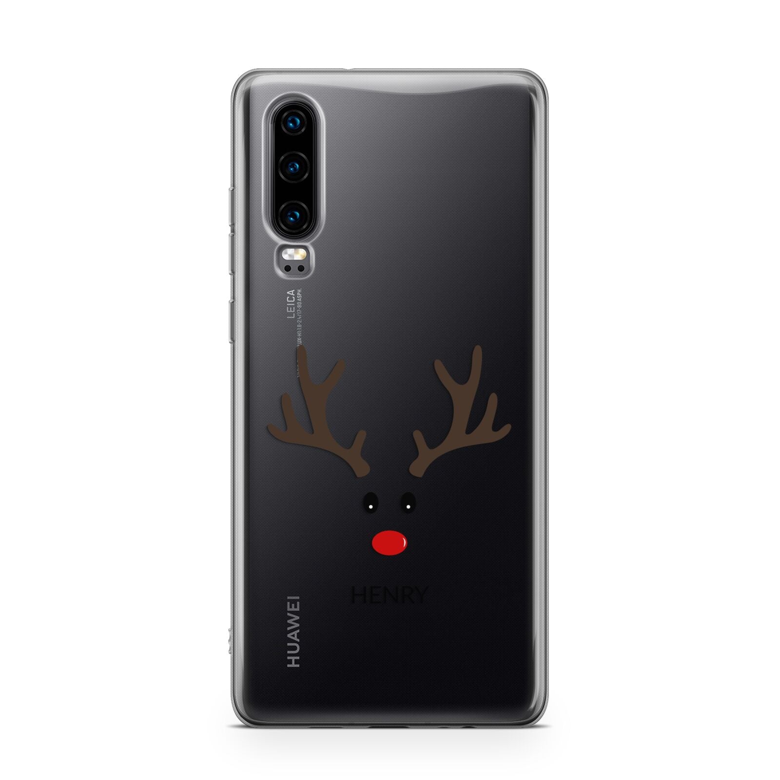 Personalised Reindeer Face Huawei P30 Phone Case