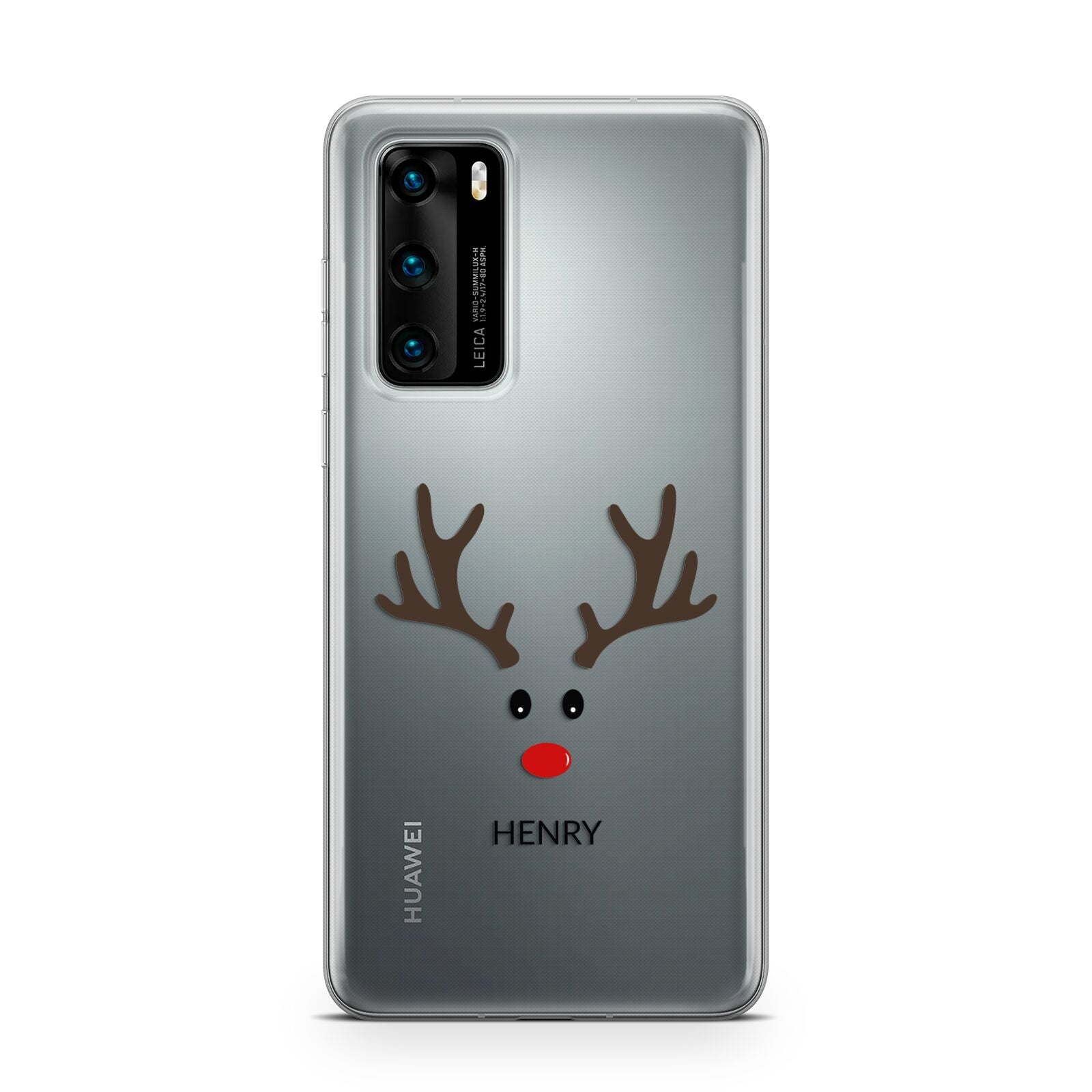 Personalised Reindeer Face Huawei P40 Phone Case