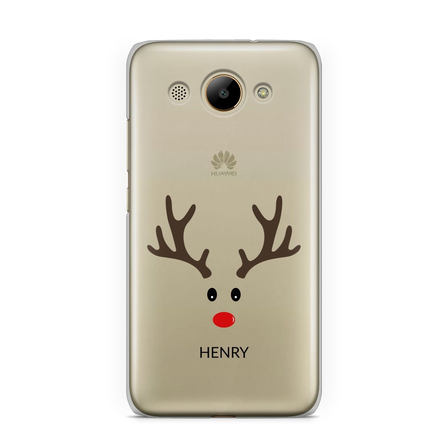 Personalised Reindeer Face Huawei Y3 2017