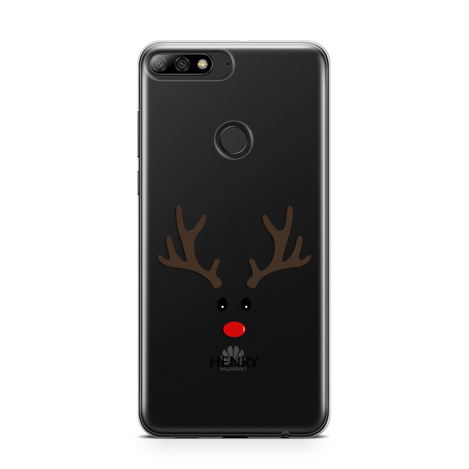 Personalised Reindeer Face Huawei Y7 2018