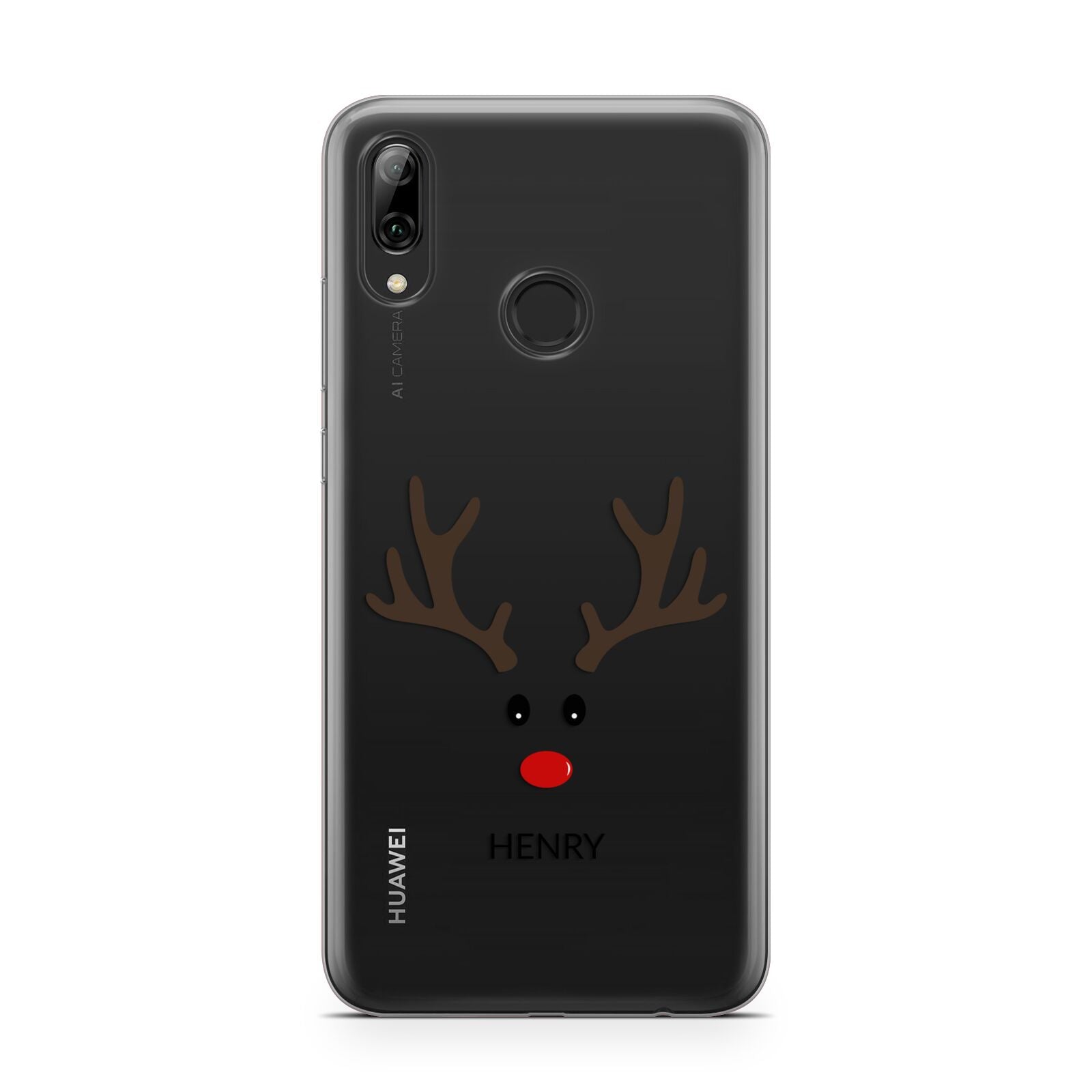 Personalised Reindeer Face Huawei Y7 2019