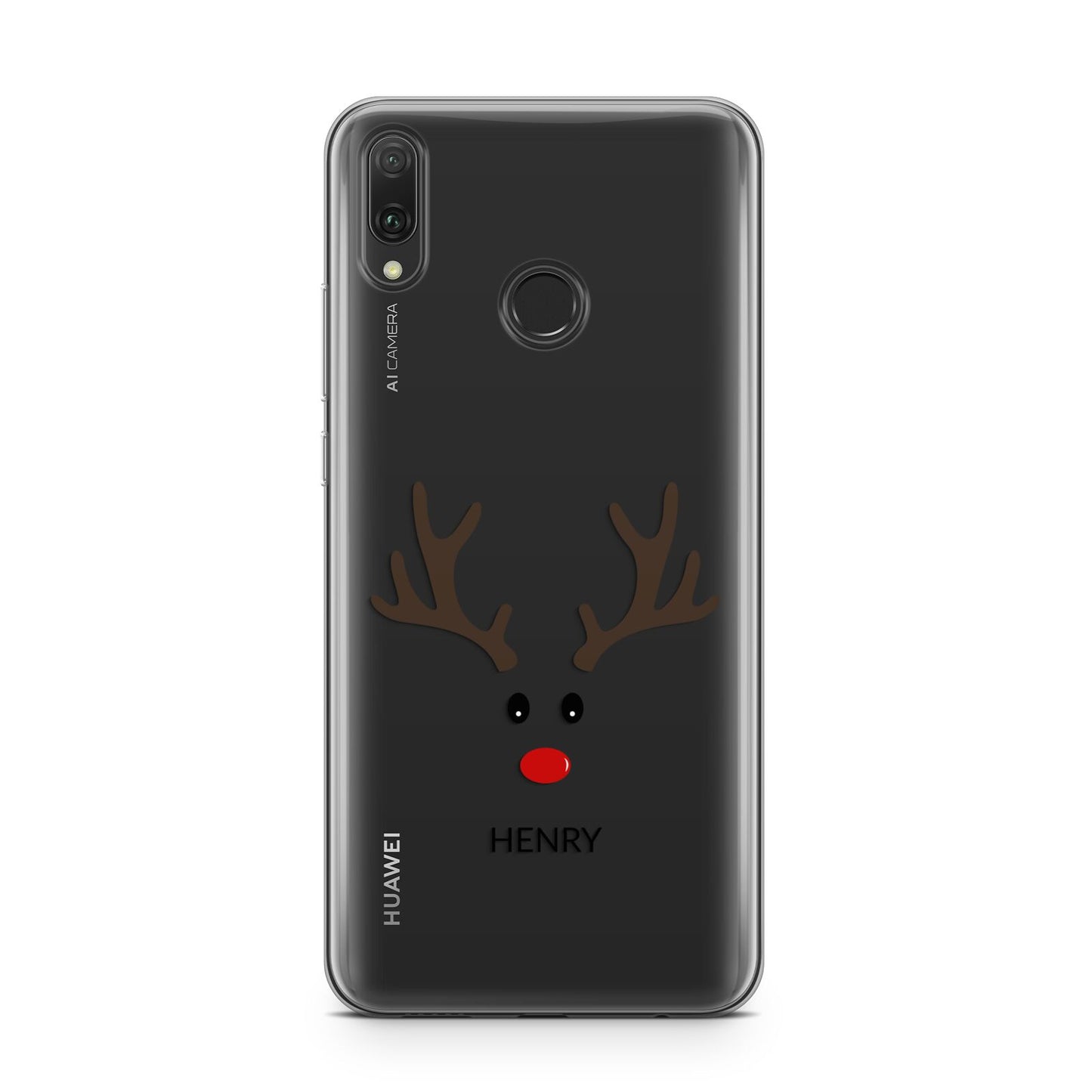 Personalised Reindeer Face Huawei Y9 2019