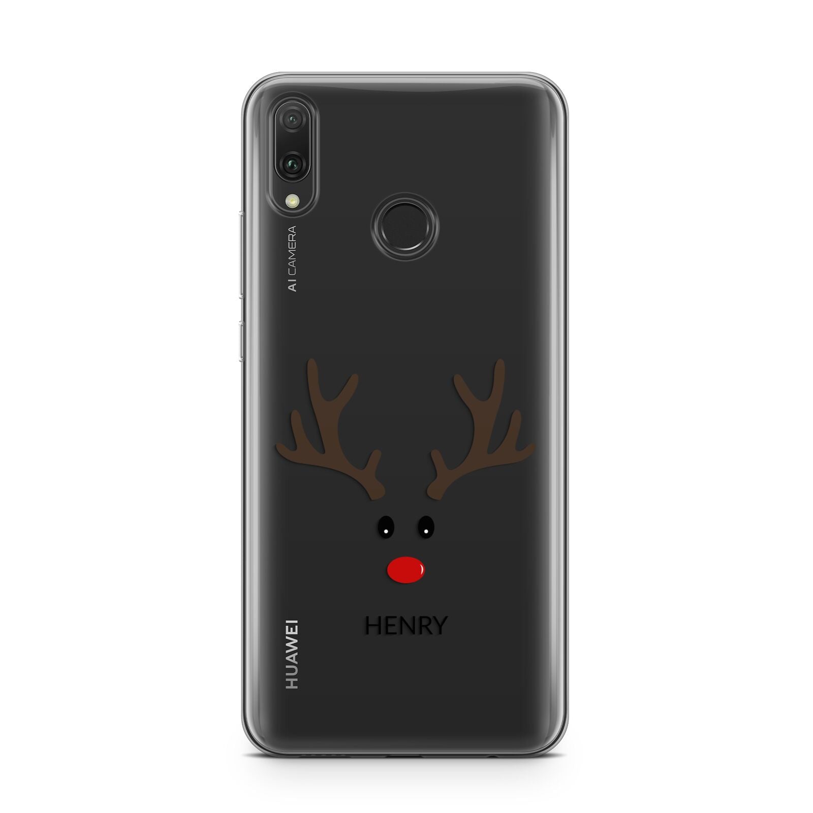 Personalised Reindeer Face Huawei Y9 2019