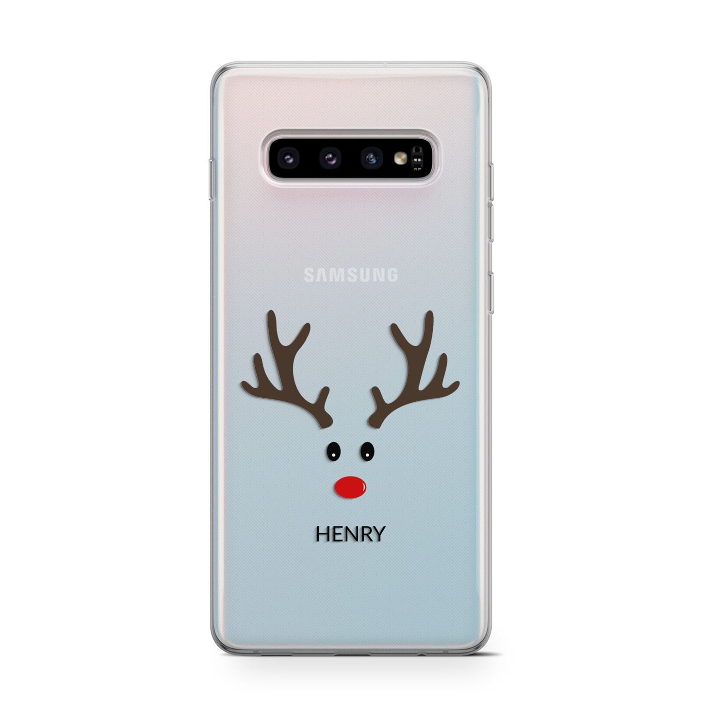 Personalised Reindeer Face Protective Samsung Galaxy Case