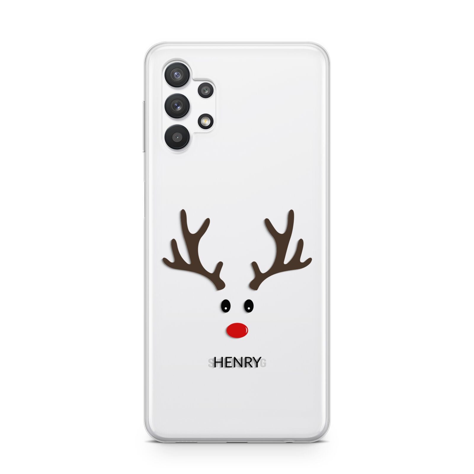 Personalised Reindeer Face Samsung A32 5G Case