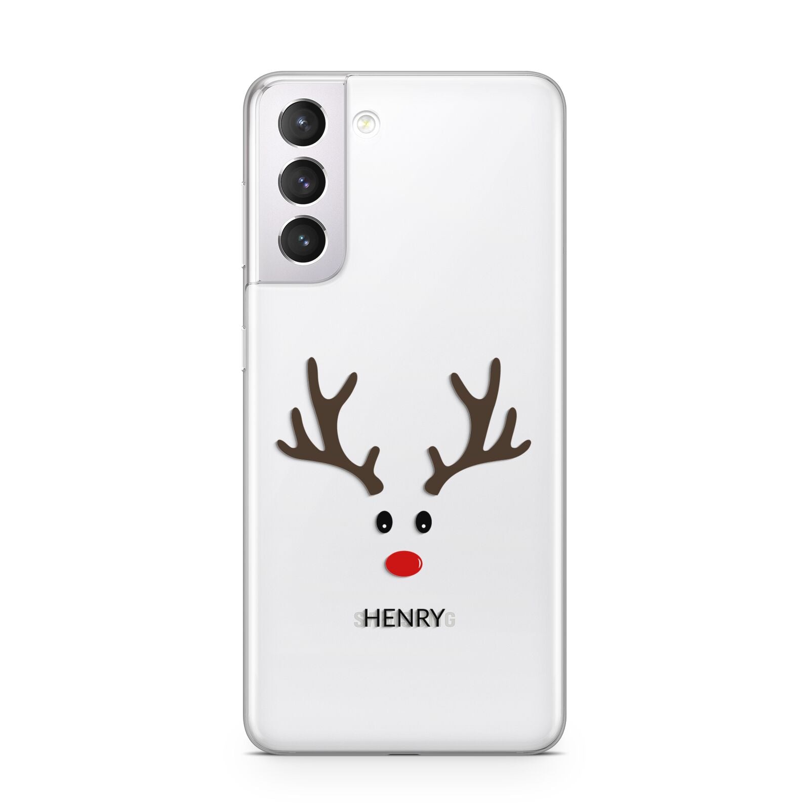 Personalised Reindeer Face Samsung S21 Case