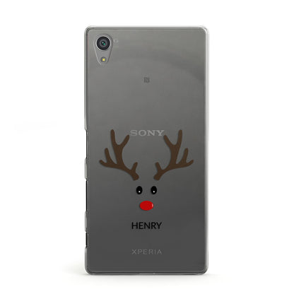 Personalised Reindeer Face Sony Xperia Case