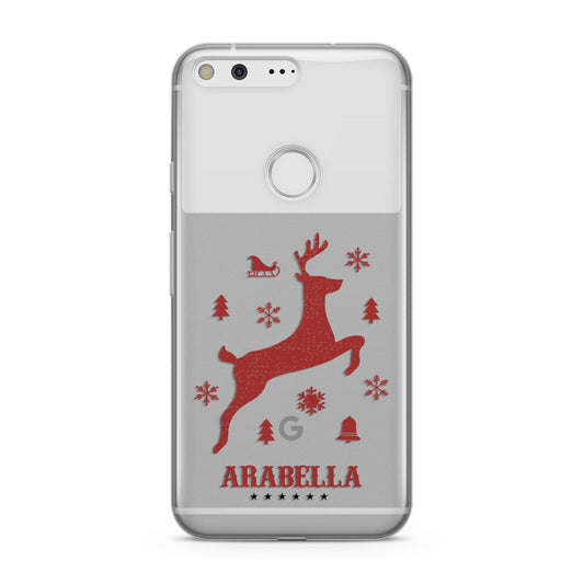 Personalised Reindeer Google Pixel Case