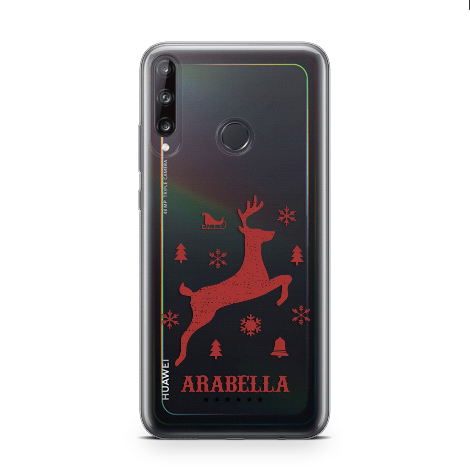 Personalised Reindeer Huawei P40 Lite E Phone Case