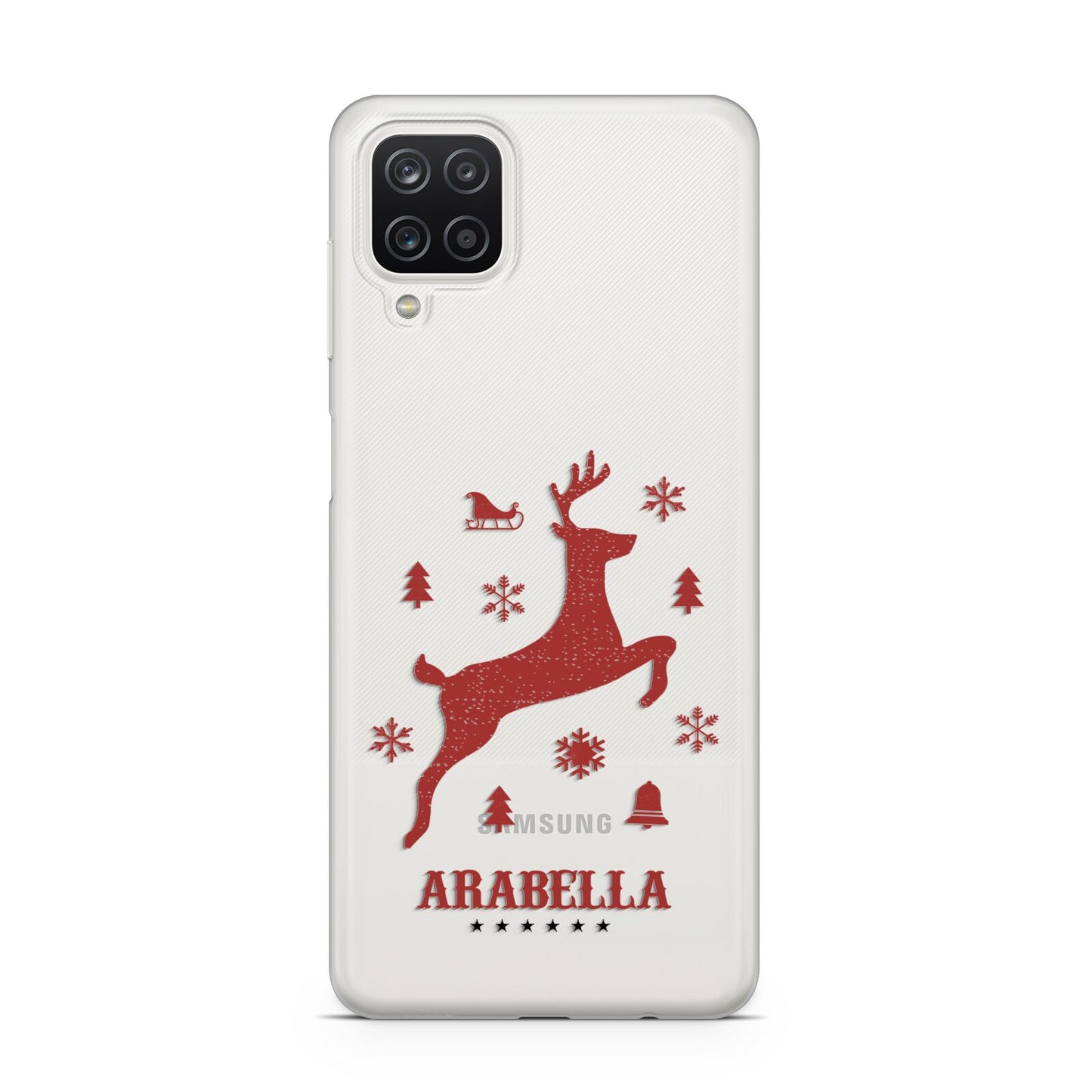 Personalised Reindeer Samsung A12 Case