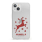 Personalised Reindeer iPhone 13 Clear Bumper Case