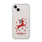 Personalised Reindeer iPhone 14 Plus Clear Tough Case Starlight