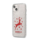 Personalised Reindeer iPhone 14 Plus Glitter Tough Case Starlight Angled Image
