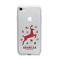 Personalised Reindeer iPhone 7 Bumper Case on Silver iPhone