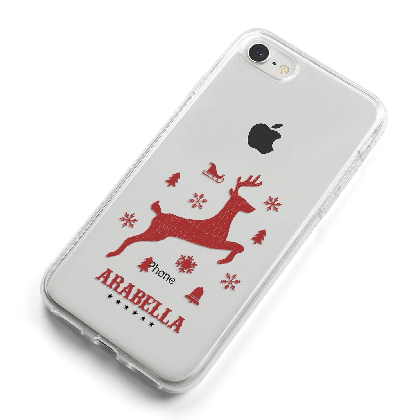 Personalised Reindeer iPhone 8 Bumper Case on Silver iPhone Alternative Image
