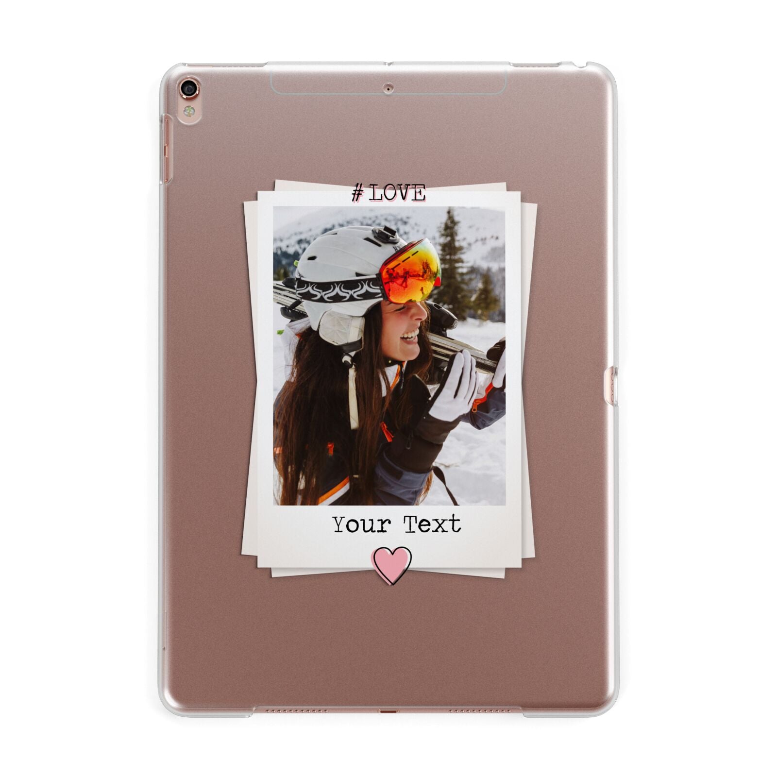 Personalised Retro Photo Apple iPad Rose Gold Case